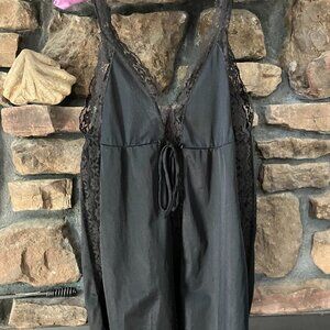 Vintage Black Small Slip Dress (lingerie)